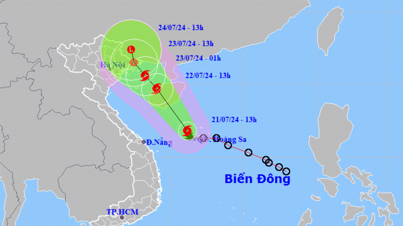 bao so 2 di chuyen theo huong tay tay bac voi toc do 10-15km h hinh anh 1